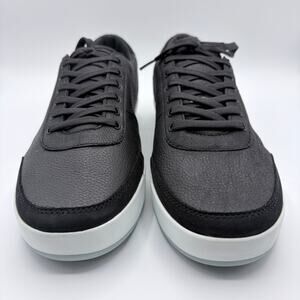 Novella Men's Black Pebble Leather Sneakers - Size 10 New Premium Luxe Kicks